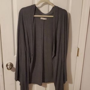 Open front grey cardigan